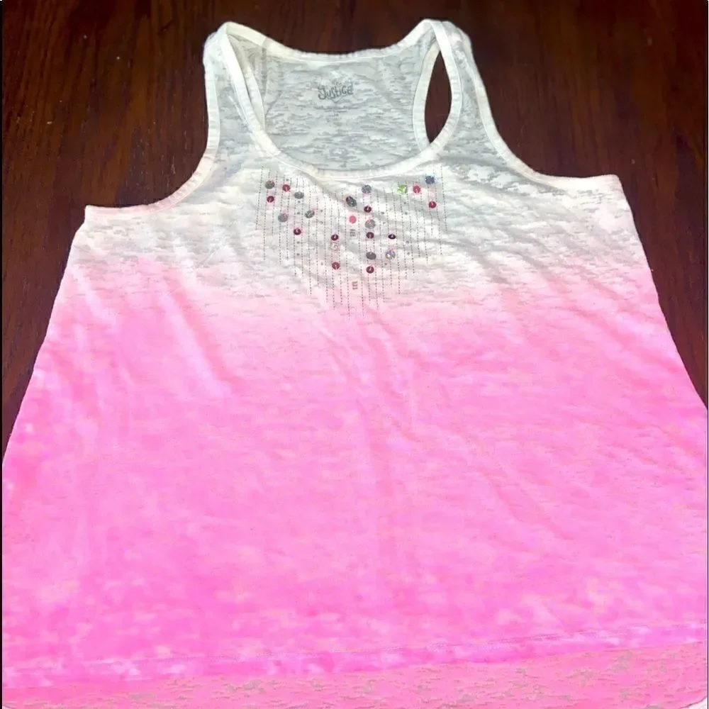 Girls justice ombré tank top